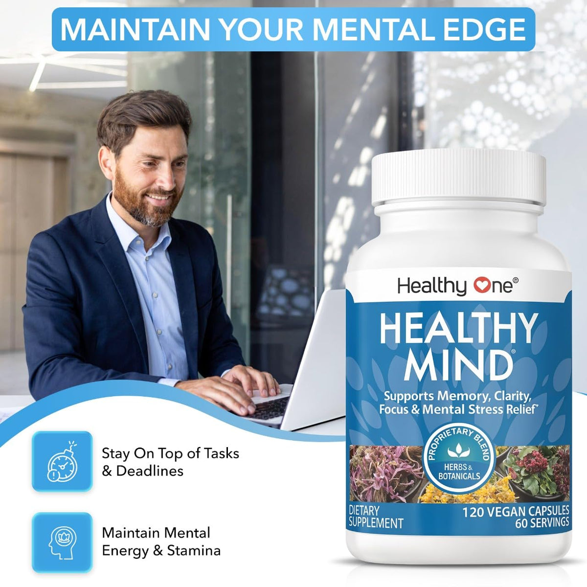 Healthy One Healthy Mind 14-in-1 Memory & Focus Formula - 60 Capsules - image 3