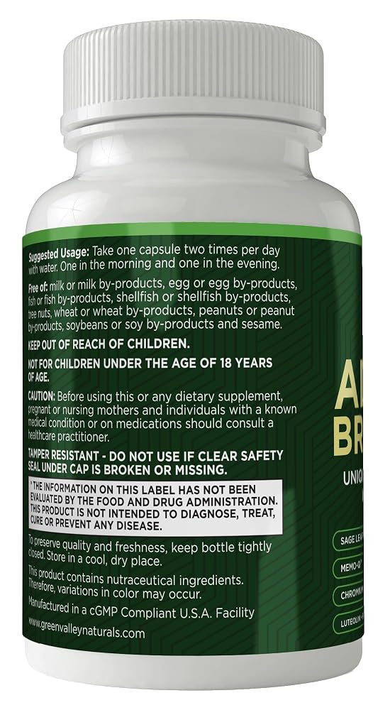 Green Valley Naturals Advanced Brain Power - 60 Capsules - image 2