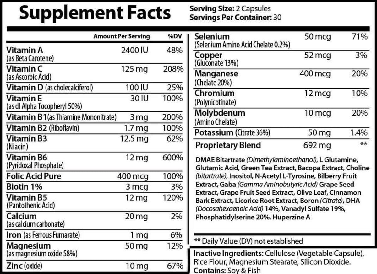 Silver Fox Society The Zone Brain Supplement for Memory and Focus - 60 Capsules - image 2