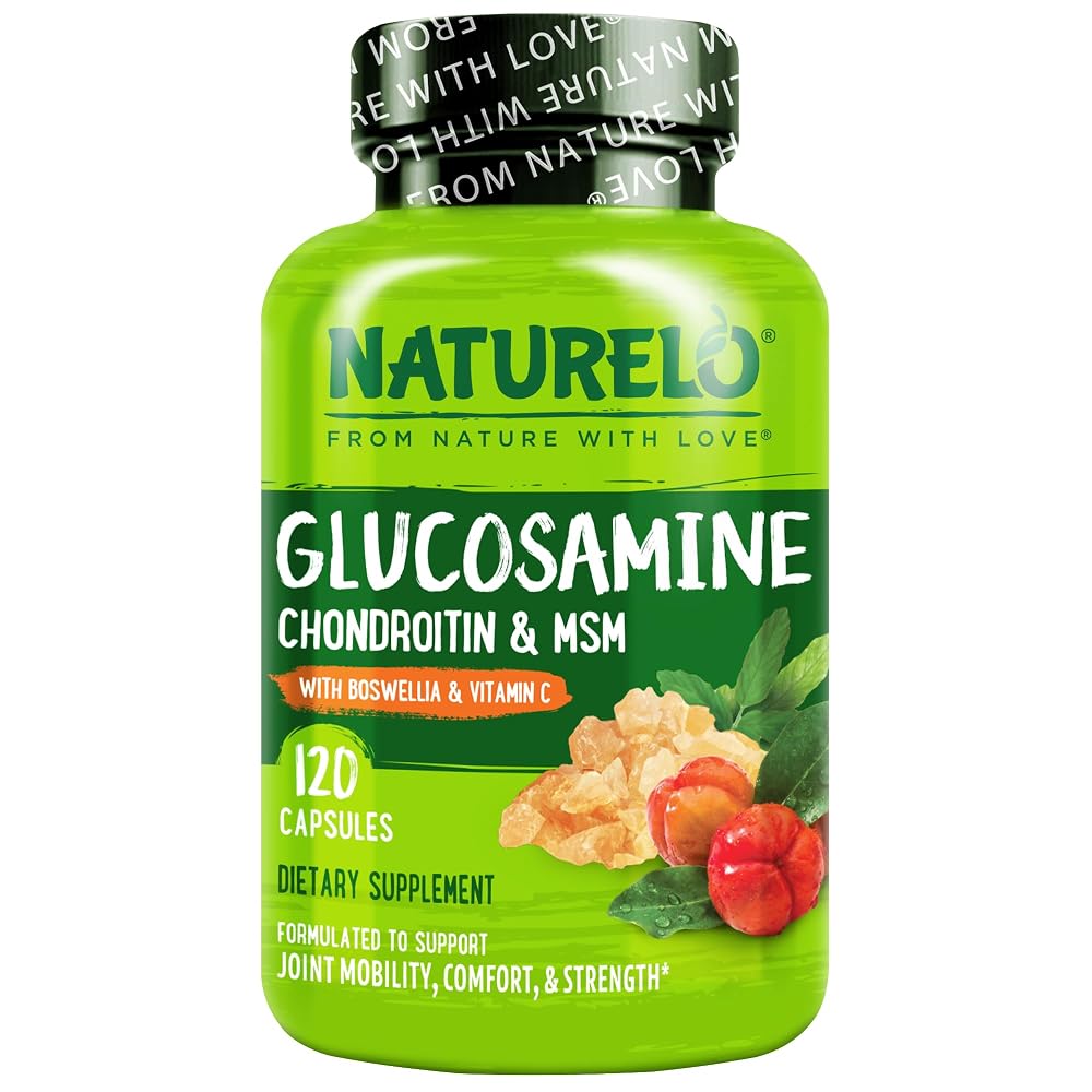 NATURELO Glucosamine Chondroitin MSM with Boswellia - 120 Capsules