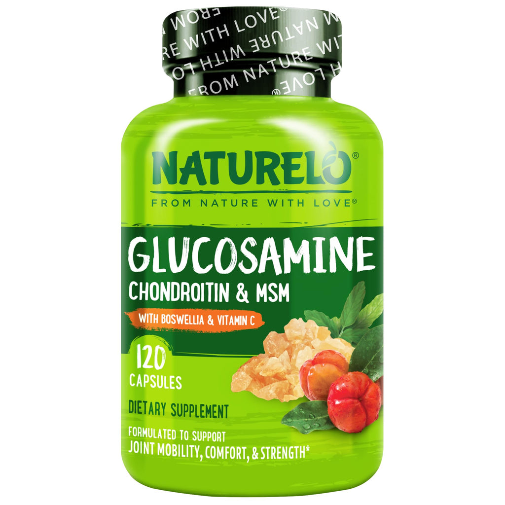 NATURELO Glucosamine Chondroitin MSM with Boswellia - 120 Capsules