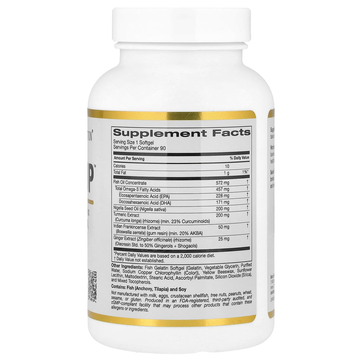 California Gold Nutrition Curcumin UP Joint Support - 90 Softgels - image 2