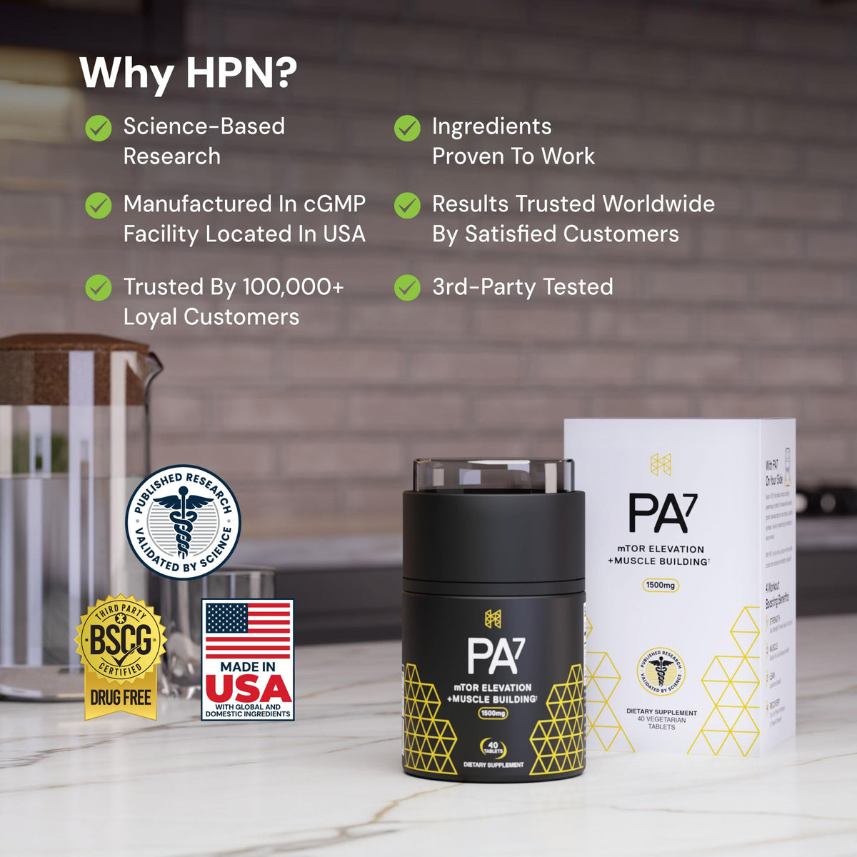 HPN PA(7) Phosphatidic Acid Muscle Builder - 40 Tablets - image 9