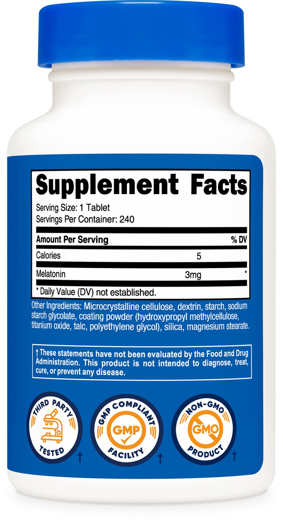 Nutricost Melatonin 3mg Sleep Support - 240 Tablets - image 5