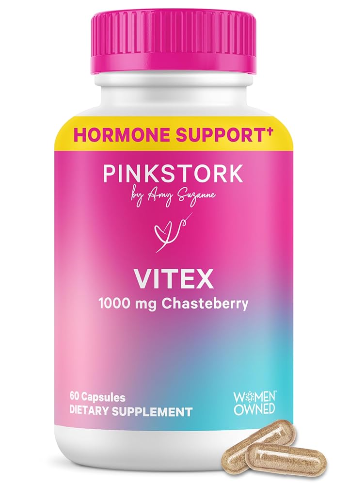 Pink Stork Organic Vitex 1000 mg - 60 Vegan Capsules