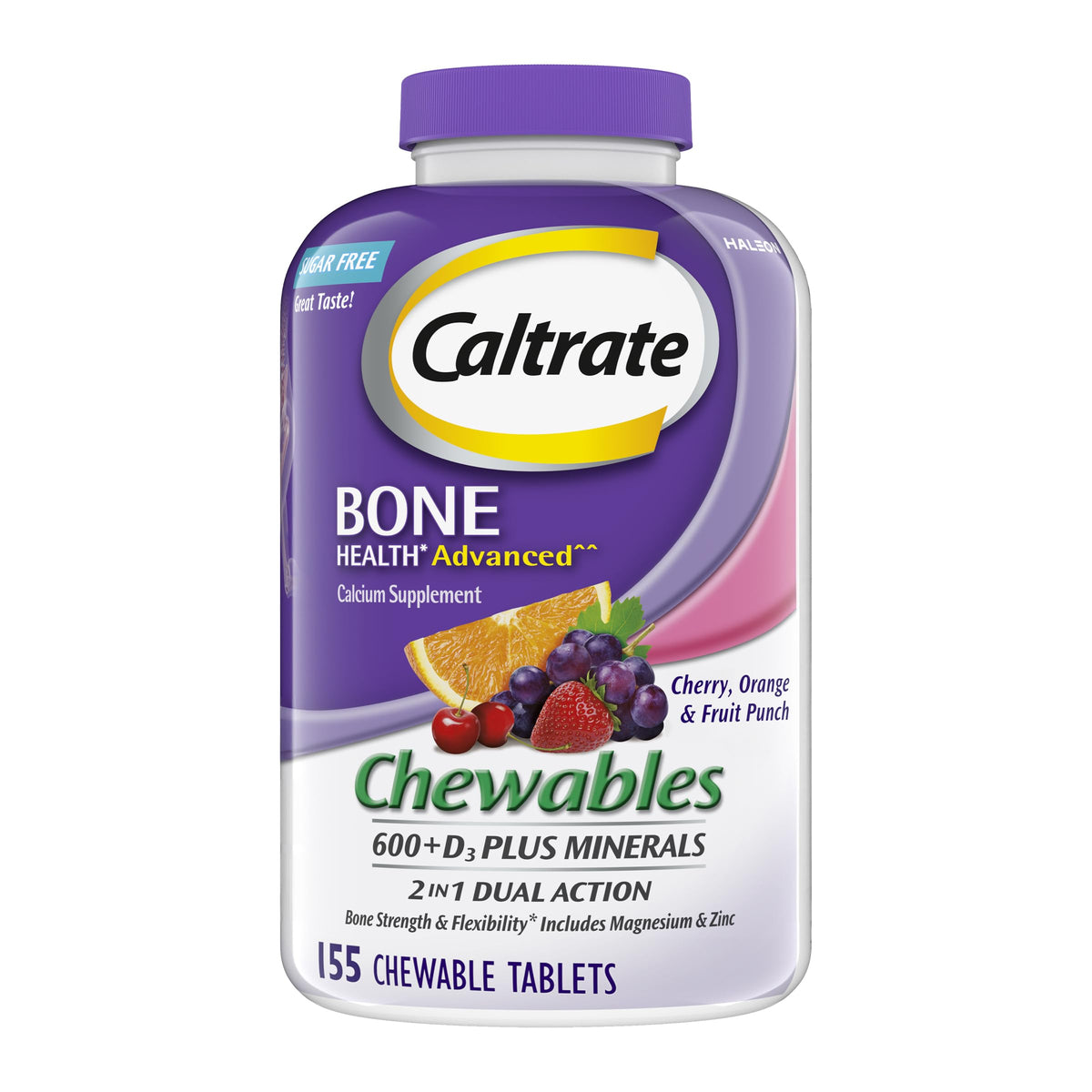 Caltrate Chewables 600 Plus D3 Calcium Supplement - 155 Tablets