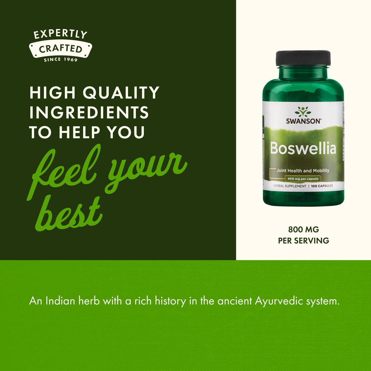 Swanson Boswellia Joint Flexibility Support 400 mg - 100 Capsules - image 5