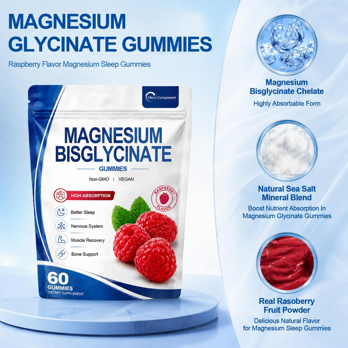 Aeteon Magnesium Bisglycinate Gummies 400mg - 60 Gummies - image 3
