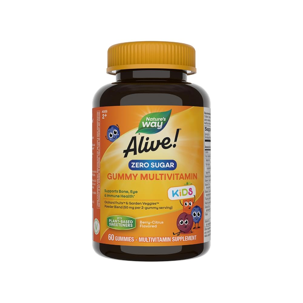 Nature's Way Alive! Kids Zero Sugar Multivitamin Gummies - 60 Count