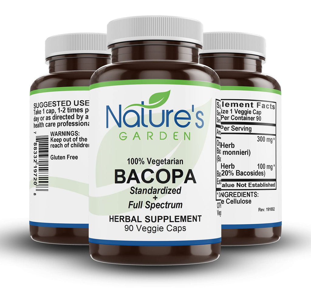 Nature's Garden Essentials Bacopa - 90 Vegetarian Capsules - image 3