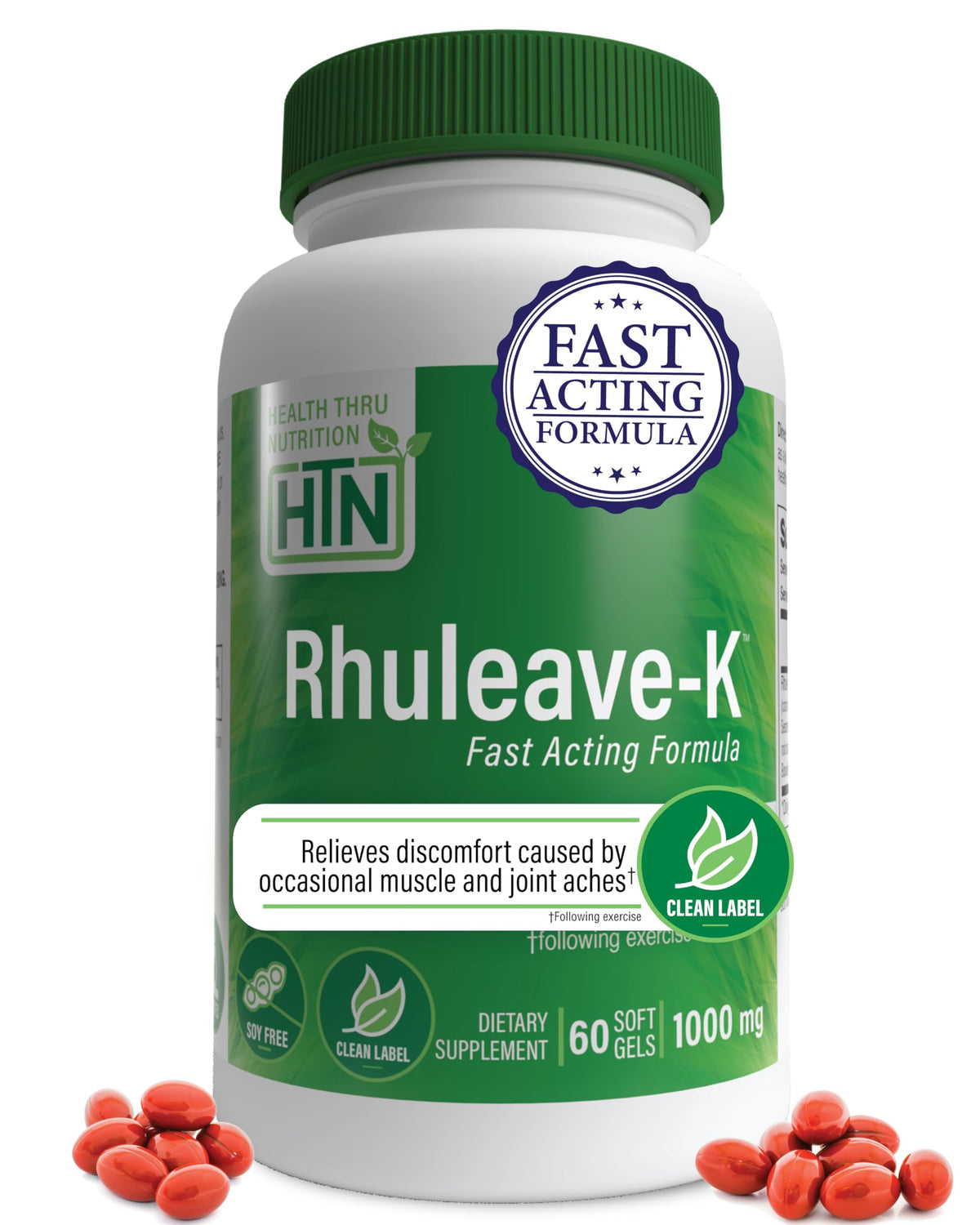 Health Thru Nutrition Rhuleave-K 1000mg Curcumin Joint Support - 60 Softgels