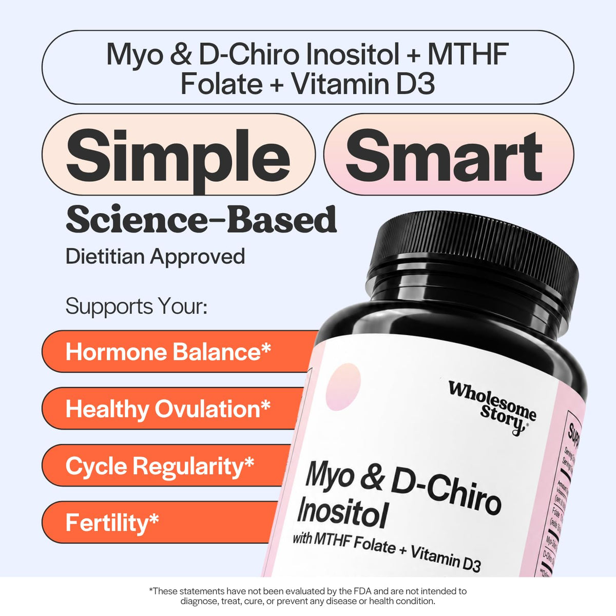 Wholesome Story Myo-Inositol & D-Chiro Inositol Capsules - 360 Count - image 3