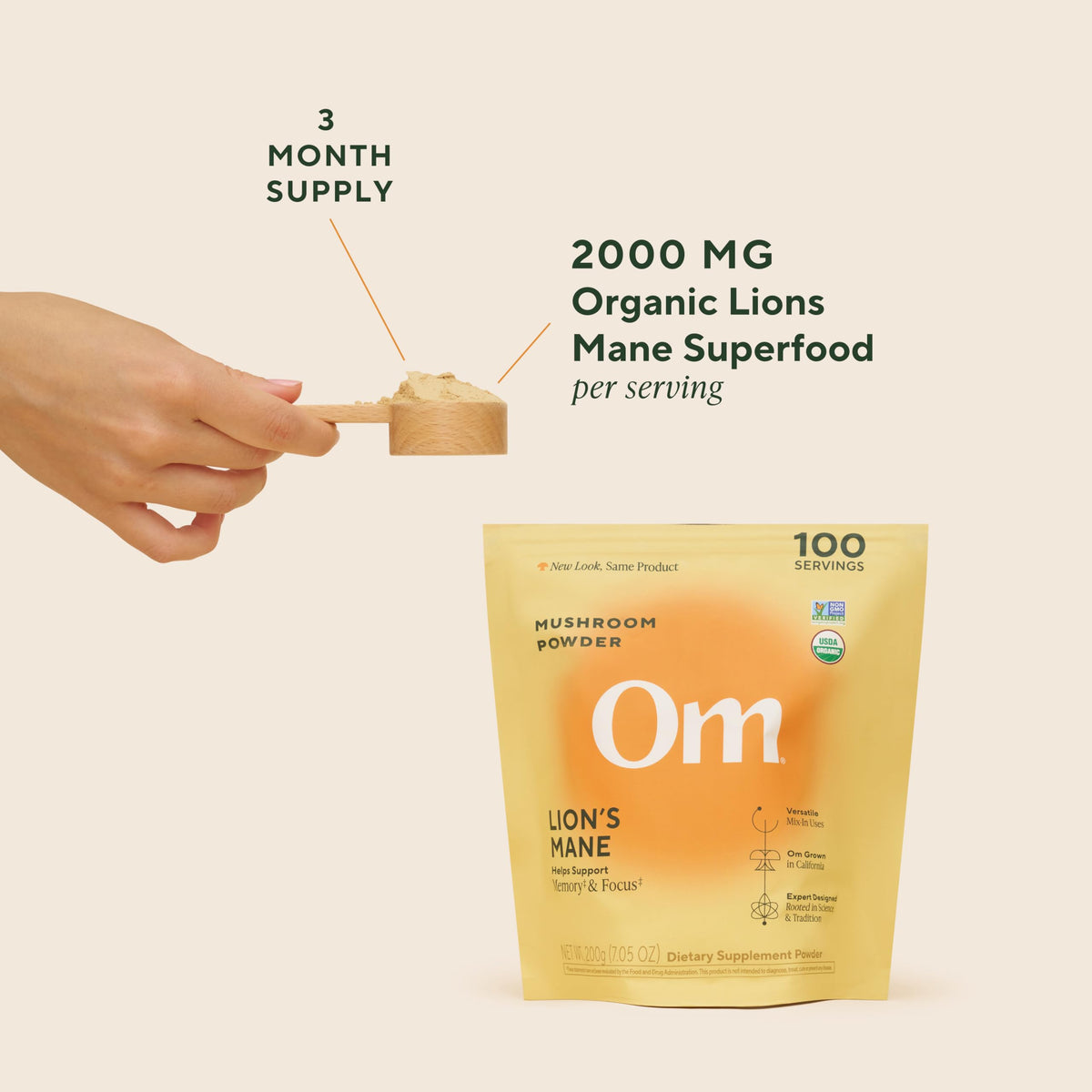 OM Mushroom Superfood Lion's Mane Mushroom Powder - 100 Servings - image 5