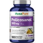 NusaPure Policosanol 100mg Vegan - 180 Vegetarian Capsules