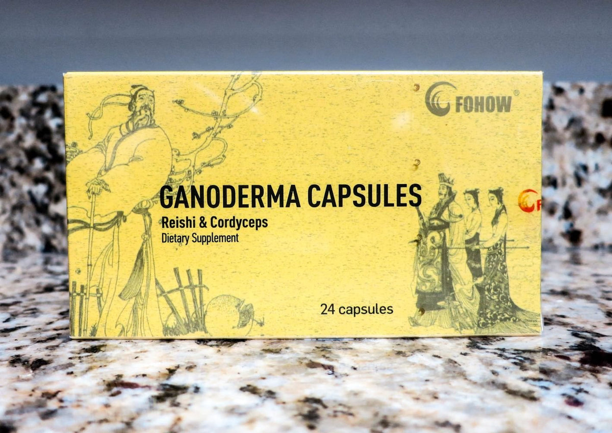 Fohow Ganoderma Linchzhi Capsules Dietary Supplement - 24 Capsules