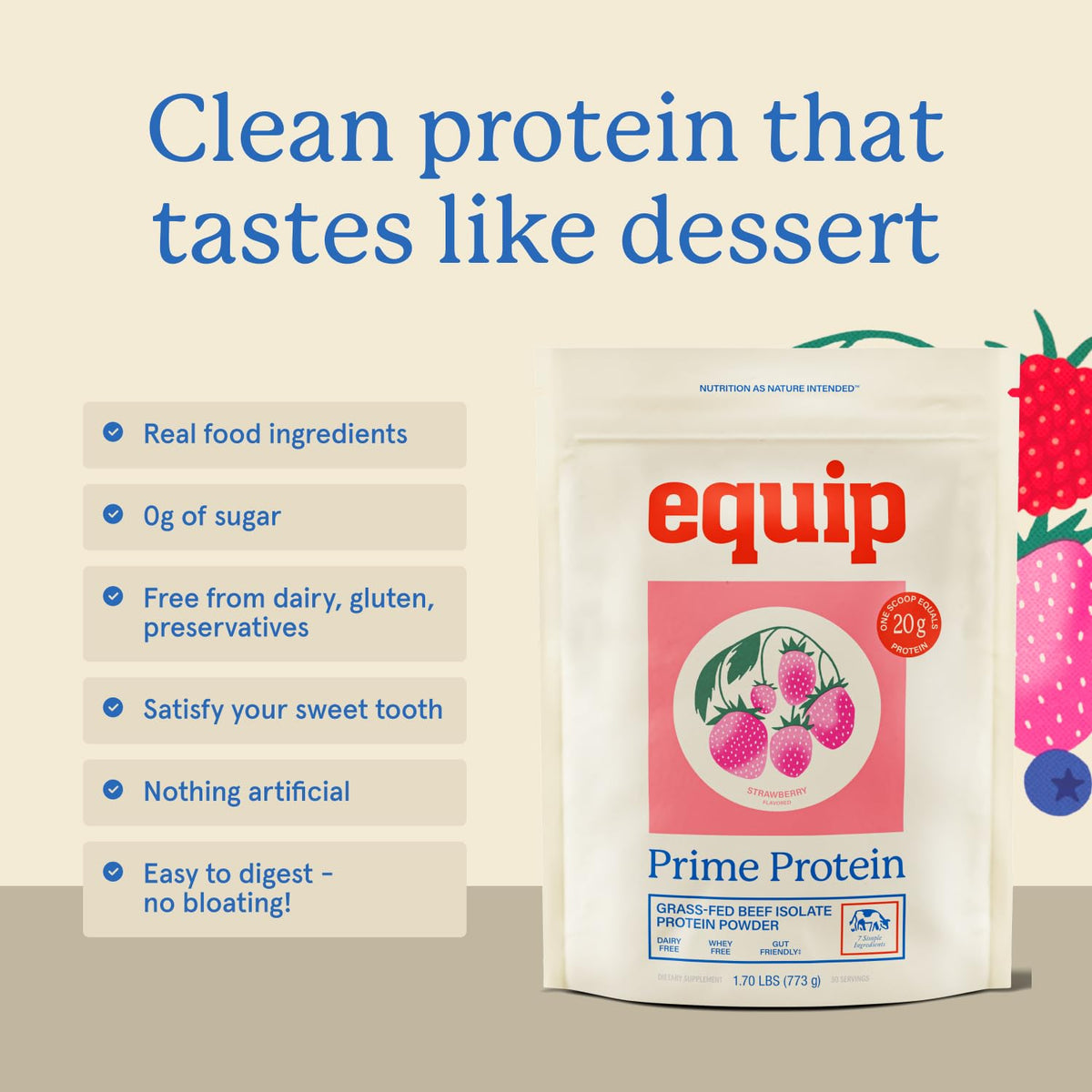 Equip Prime Protein Powder - Gut-Friendly