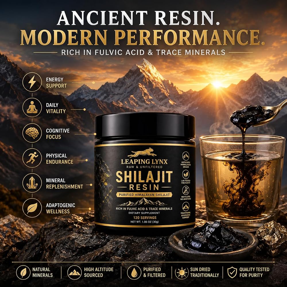Leaping Lynx Shilajit Resin with Fulvic Acid - 1.06 oz - image 2