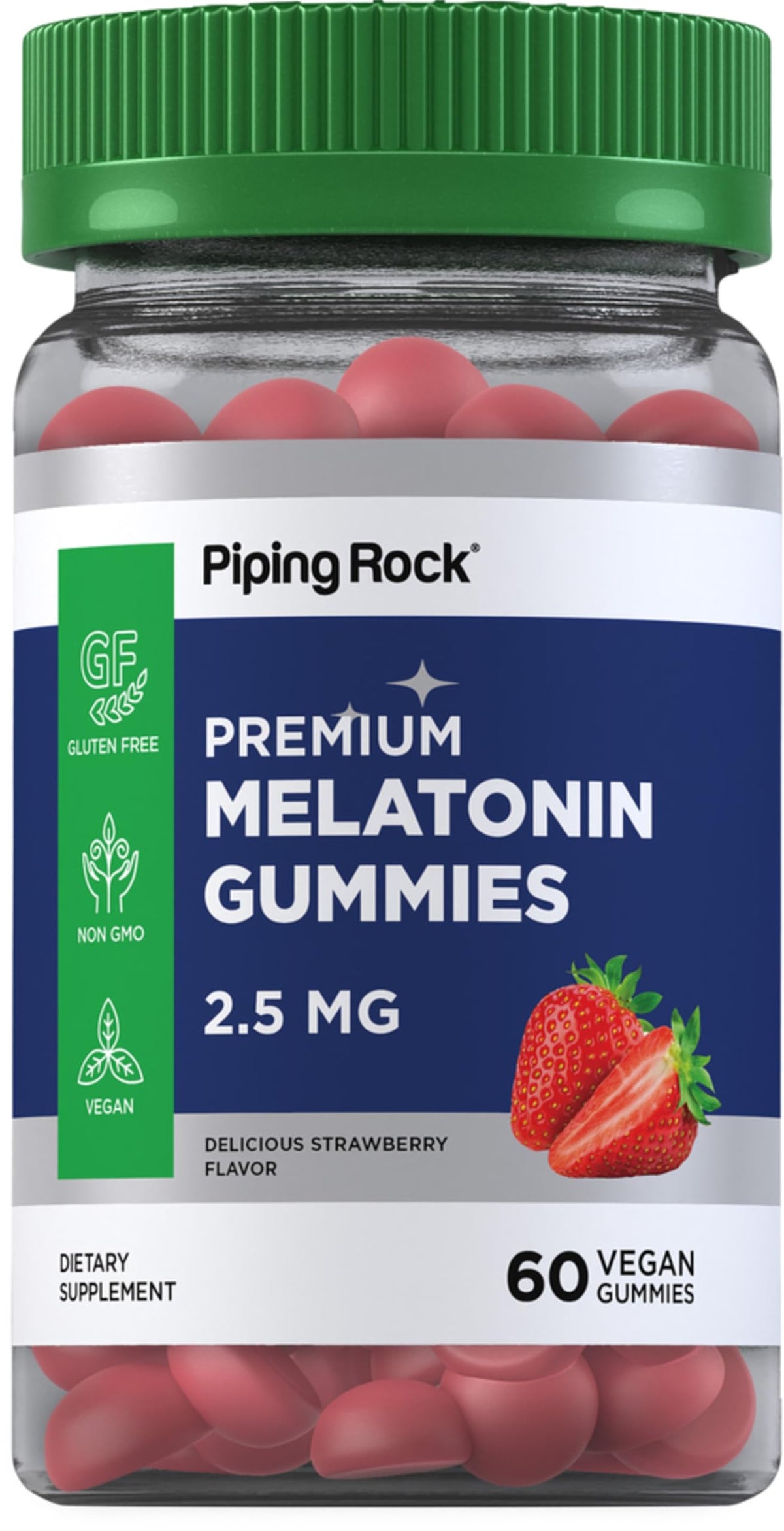 Piping Rock Melatonin Gummies 2.5 mg - 60 Count