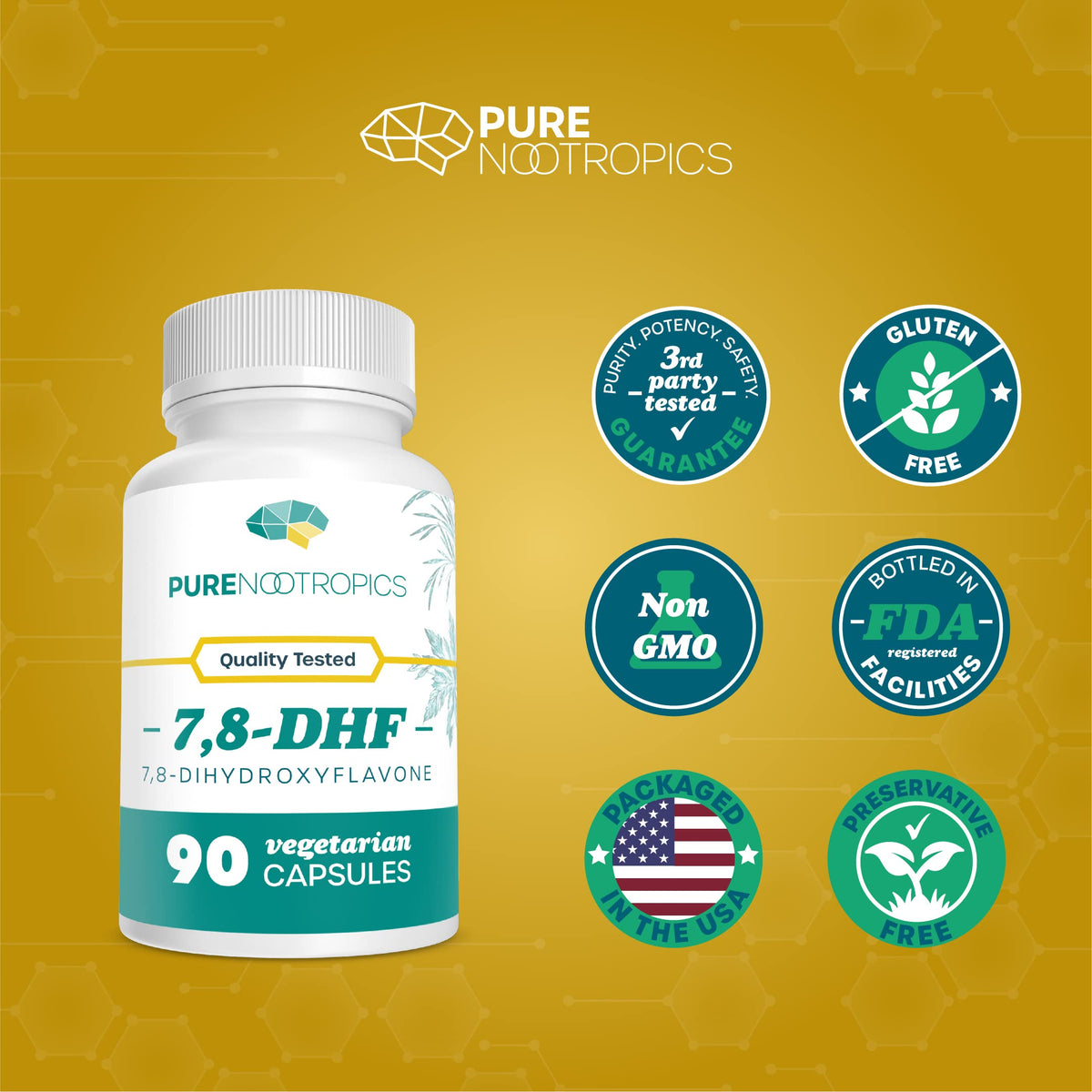 Pure Nootropics 7,8-DHF 25 mg - 90 Capsules - image 4