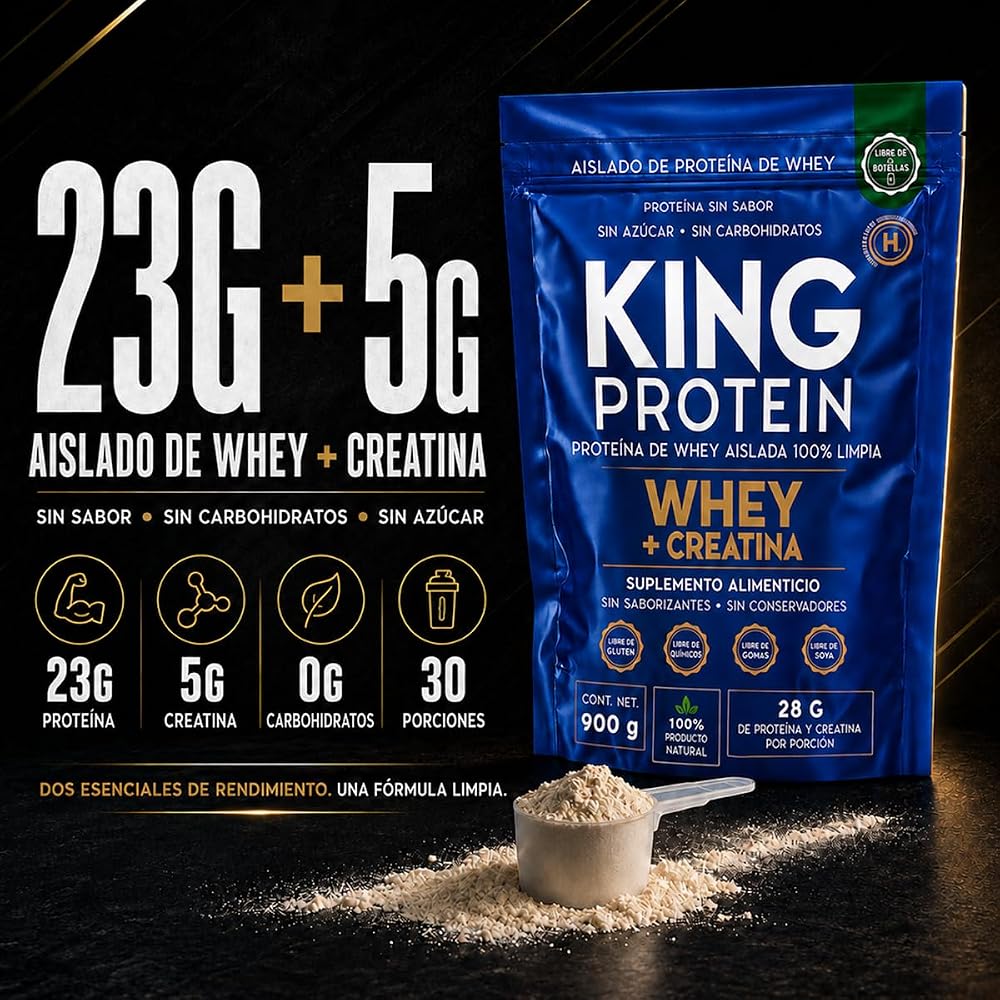 KING Protein Whey Isolate + Creatine Powder - 30 Servings - image 2