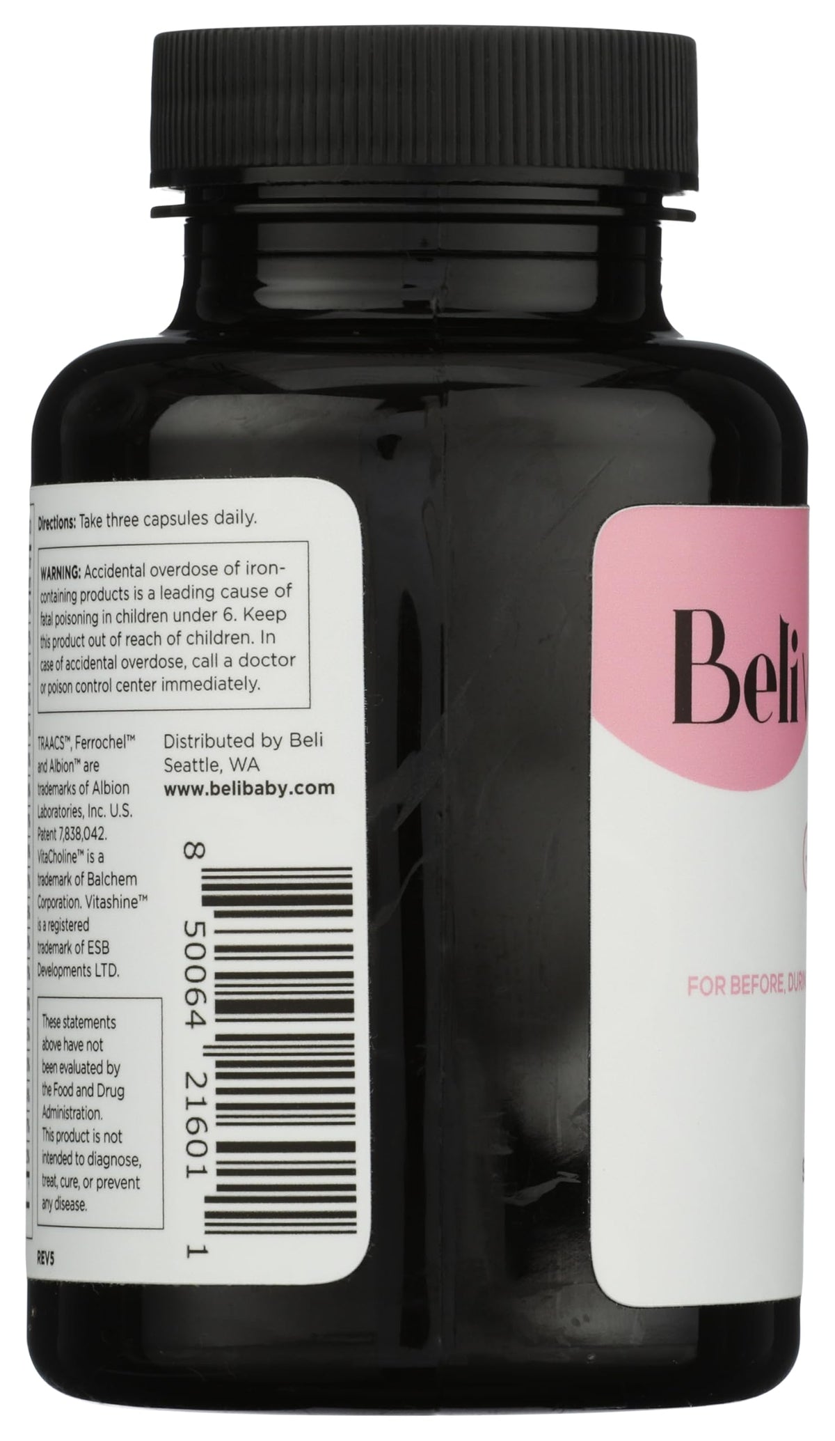 Beli Women Prenatal Multivitamin for Fertility - 90 Vegan Capsules - image 4