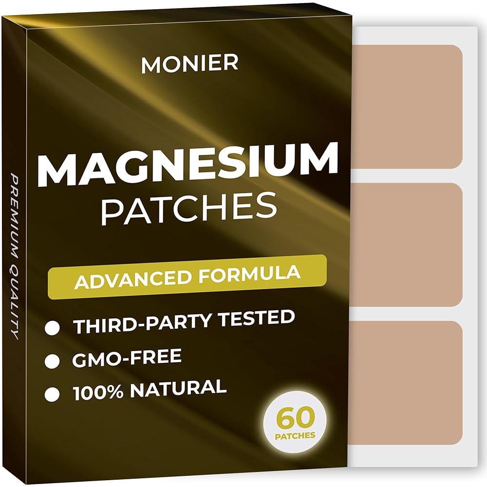 MONIER Magnesium Patches - 100% Natural - 60 Count