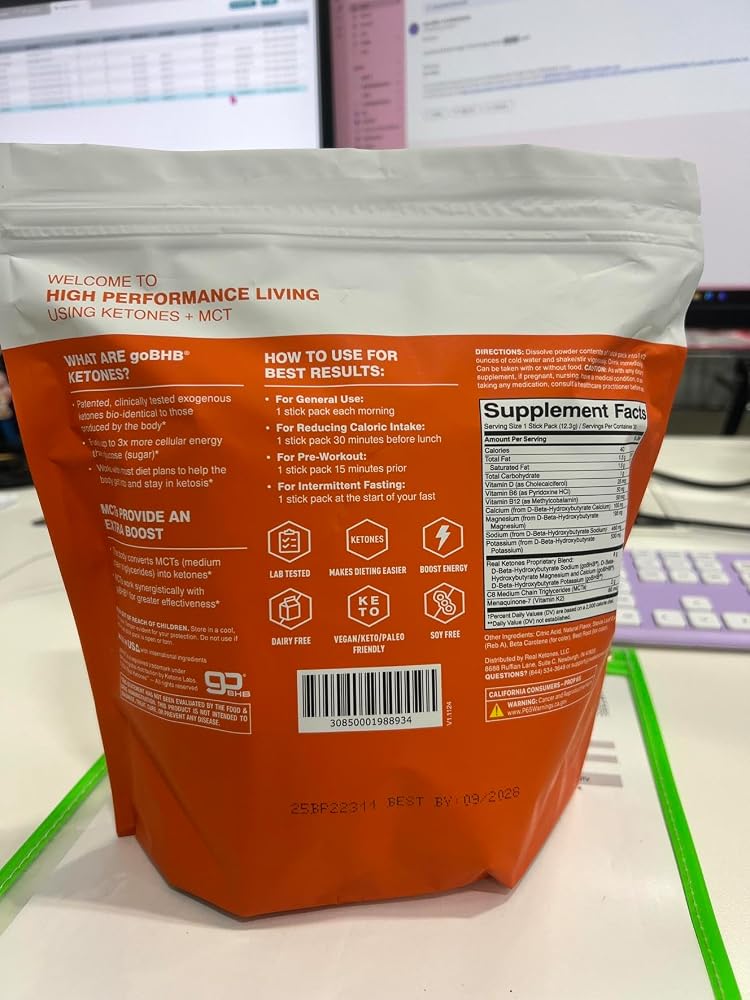 Real Ketones MCT & BHB Exogenous Ketones Drink Mix Packets Elevate - image 8