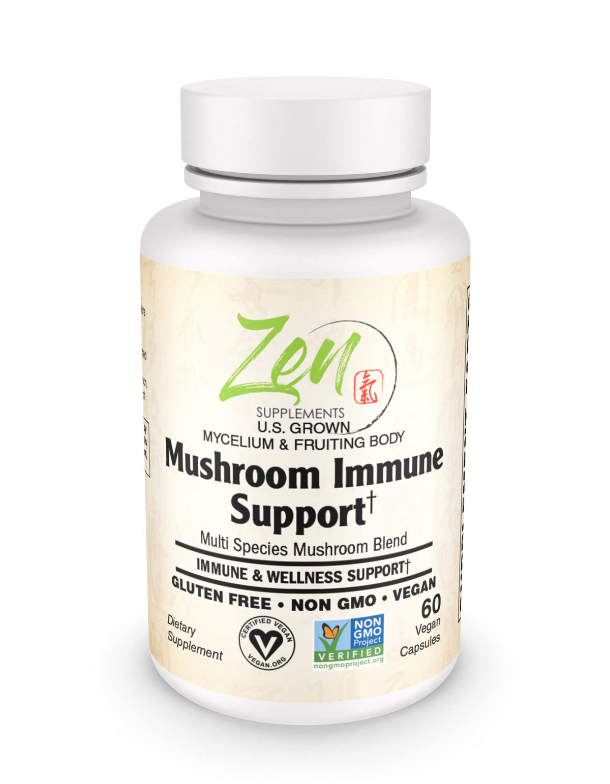 Zen Supplements Mushroom Immune Support - 60 Vegetarian Capsules