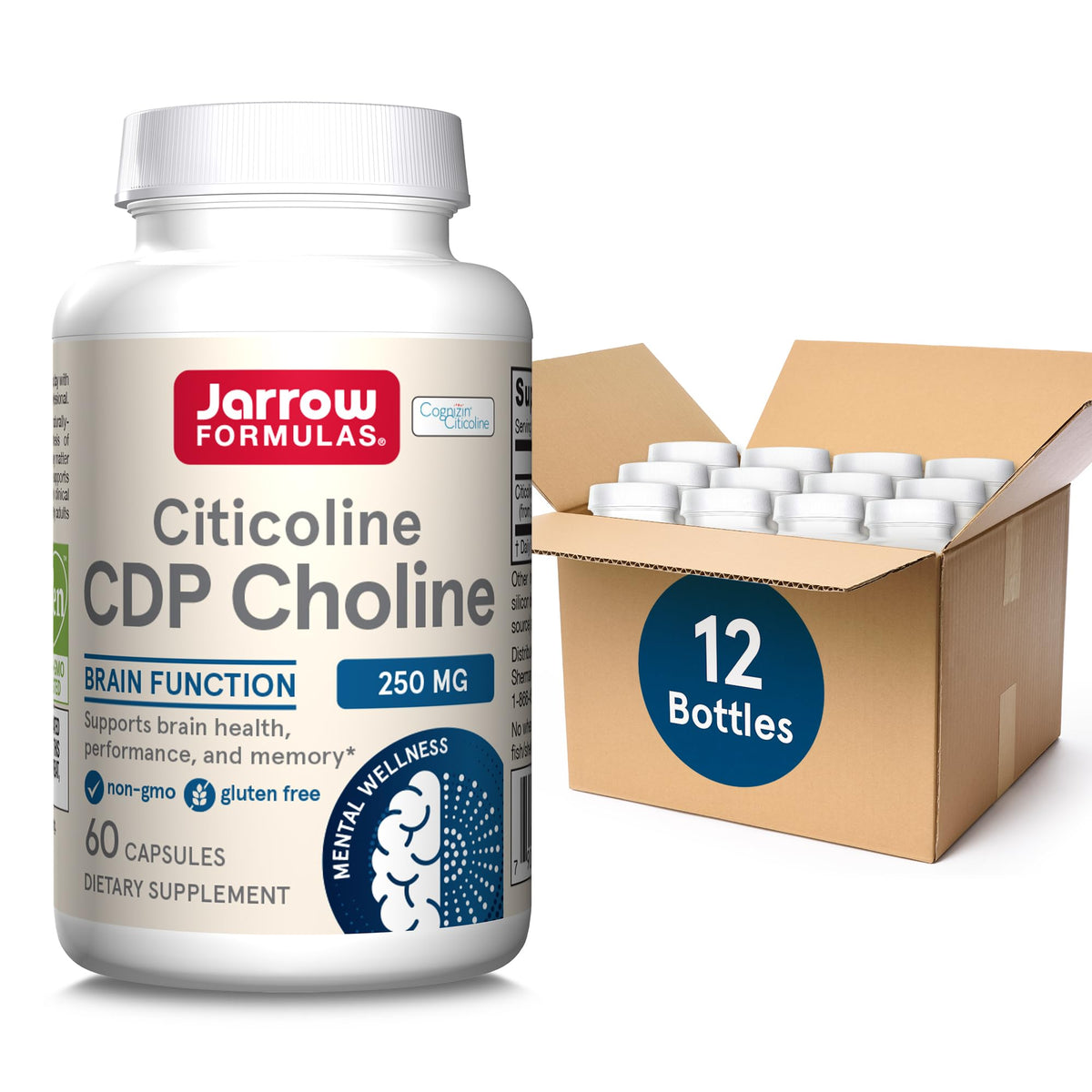 Jarrow Formulas Citicoline (CDP Choline) 250 mg - 60 Capsules