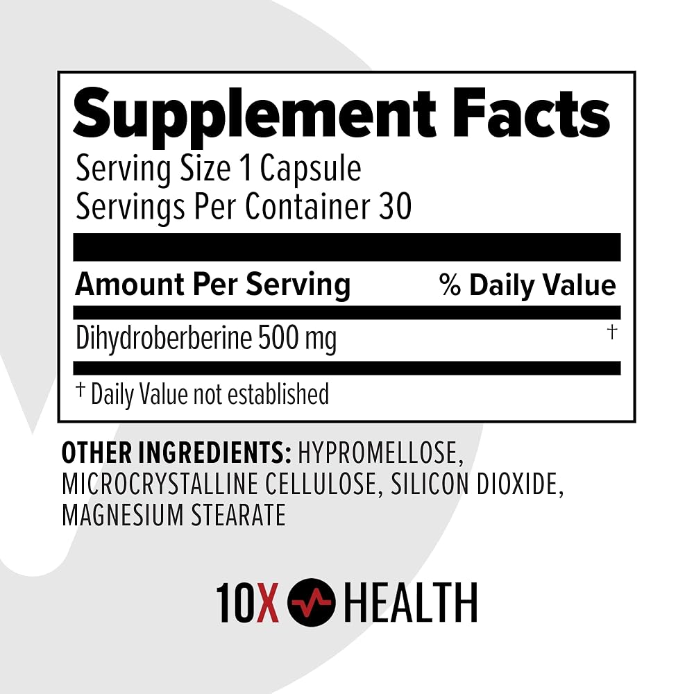 10X Health Berberine 500mg - 30 Capsules - image 2
