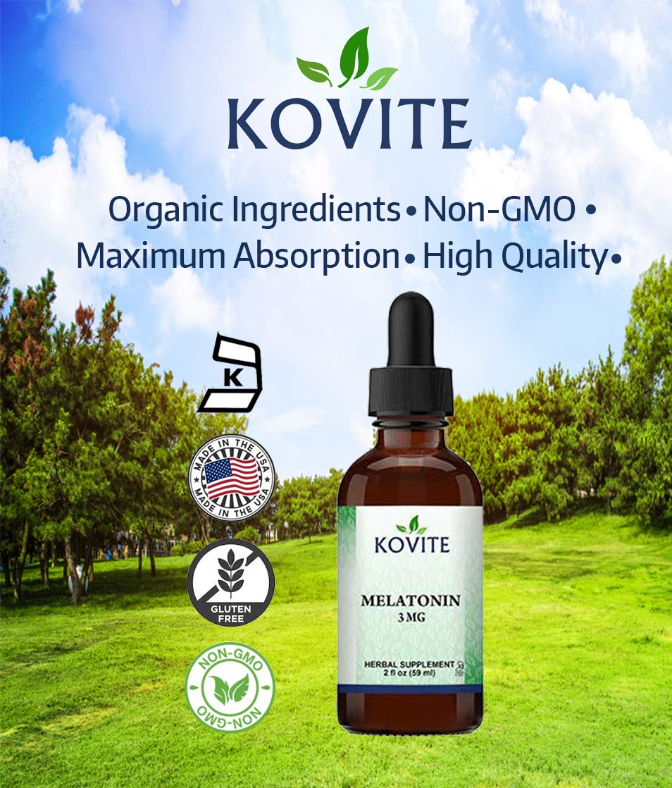 Kovite Melatonin Liquid 3 mg Raspberry Vanilla - 2 fl oz - image 5