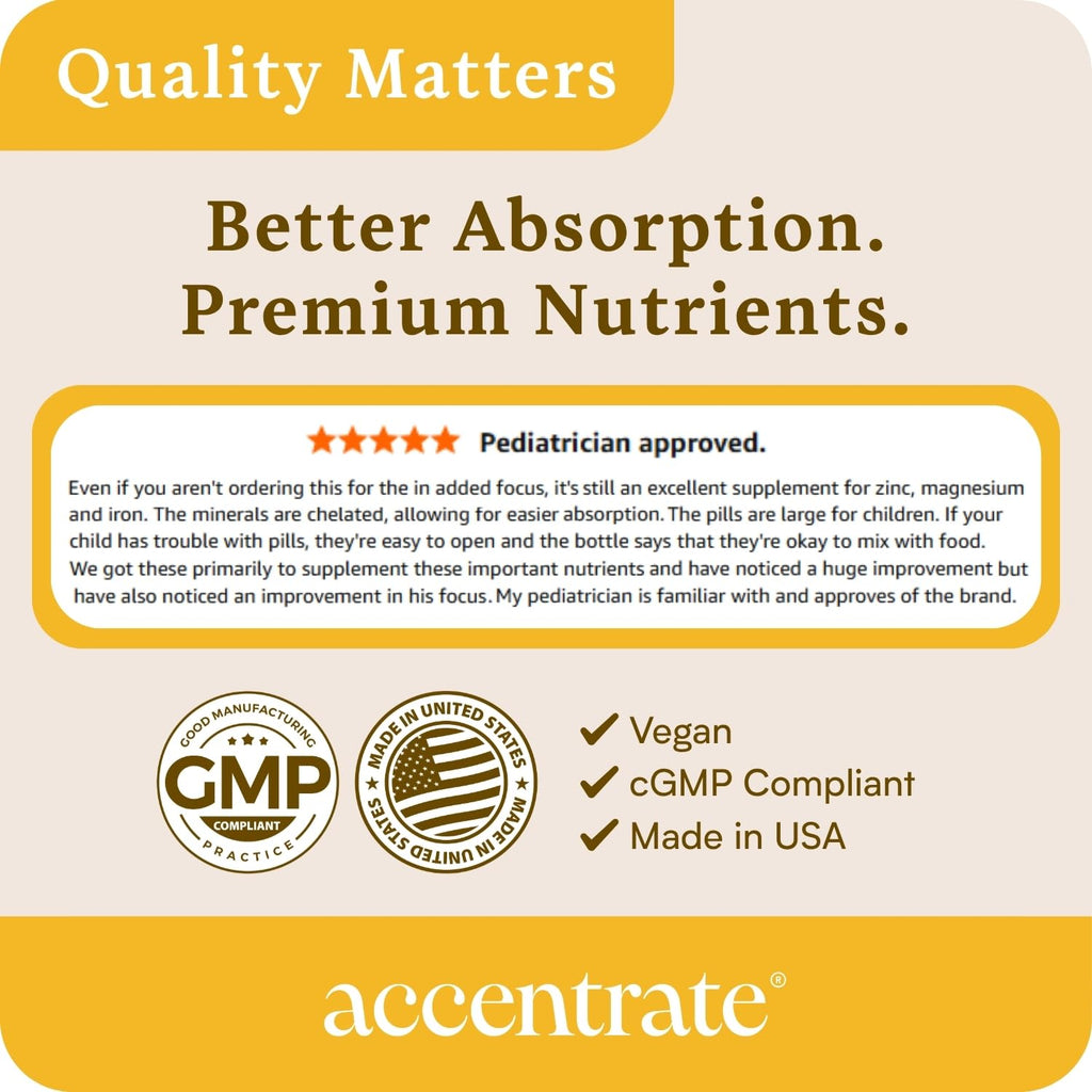 Accentrate Minerals Magnesium Zinc Iron Capsules for Kids - 60 Capsules - image 7