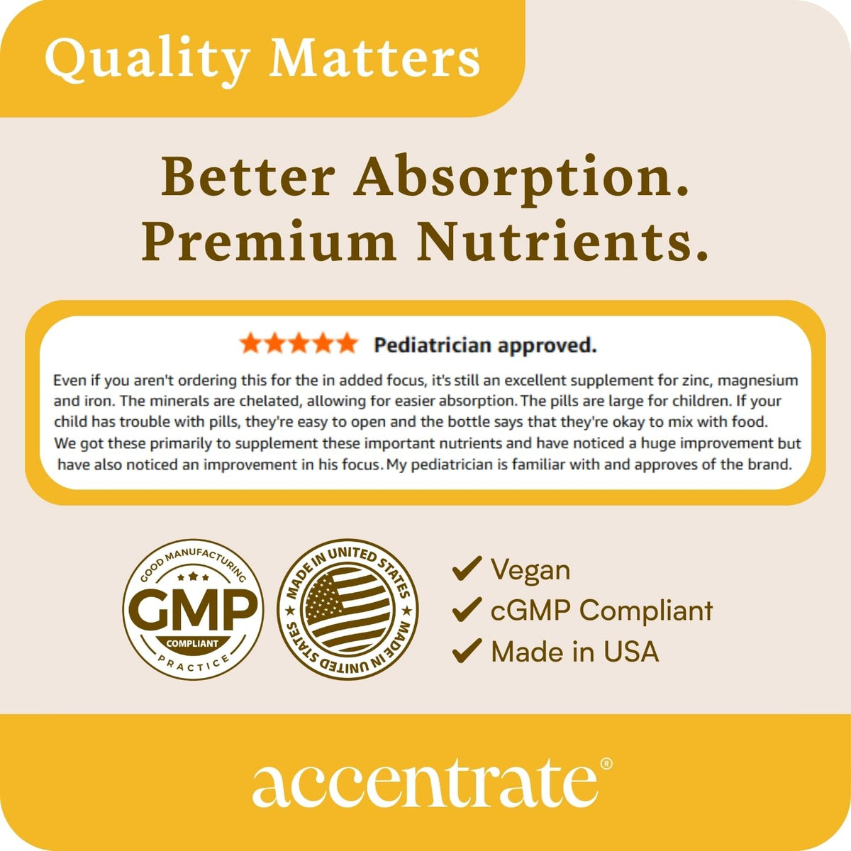 Accentrate Minerals Magnesium Zinc Iron Capsules for Kids - 60 Capsules - image 7