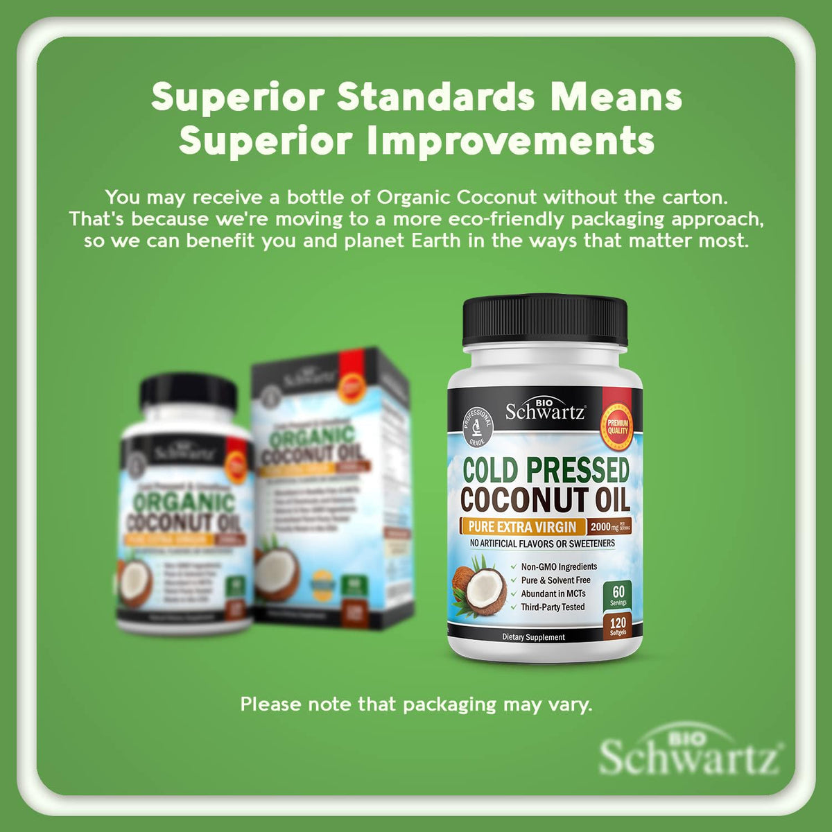 BioSchwartz Coconut Oil Capsules 2000mg - 120 Softgels - image 2