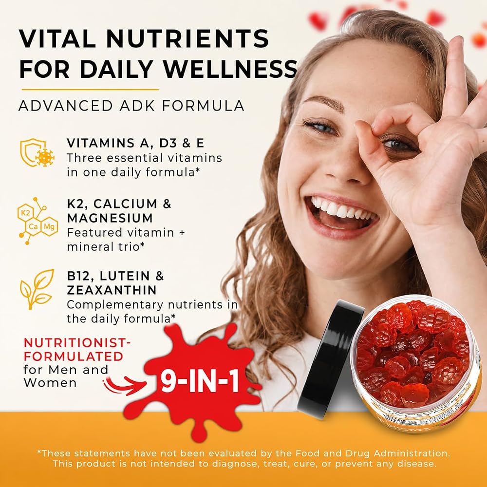 WELVIUM Vitamin D3 K2 Gummies with Lutein & Zeaxanthin - 60 Count - image 2