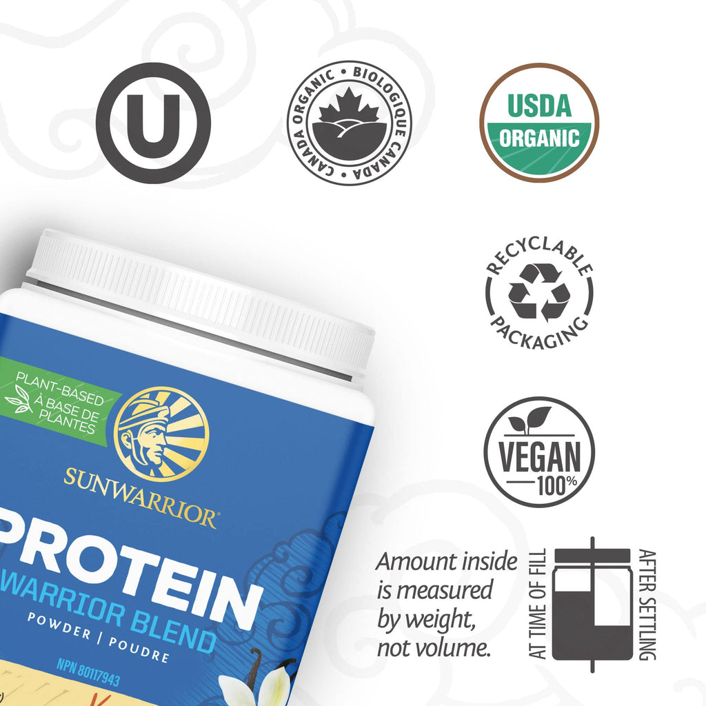 Sunwarrior Warrior Blend Plant-Based Protein Powder Vanilla - 15 Servings - image 3