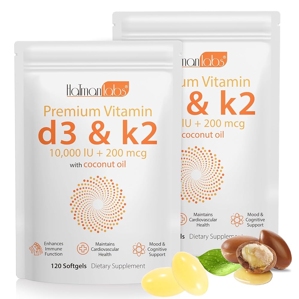 MXCZBSM Vitamin D3 K2 Supplement Softgel