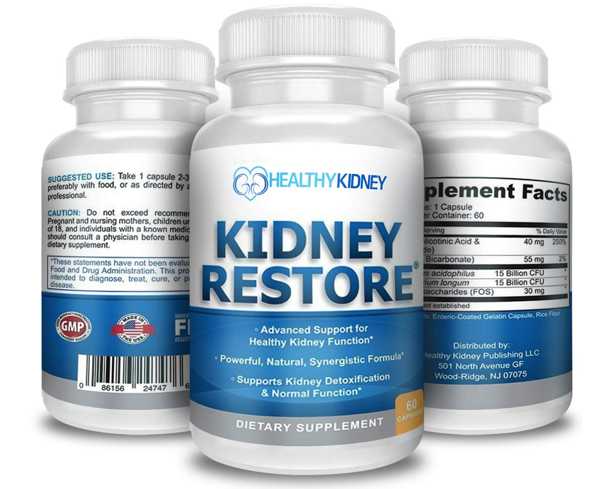 Kidney Restore Natural Kidney Cleanse Support - 180 Capsules