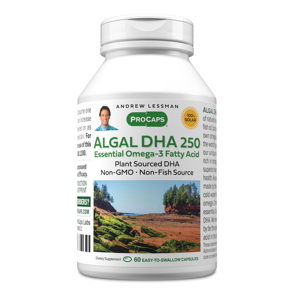 ANDREW LESSMAN Algal DHA 250mg Softgels - Plant-Based Omega-3 Oils
