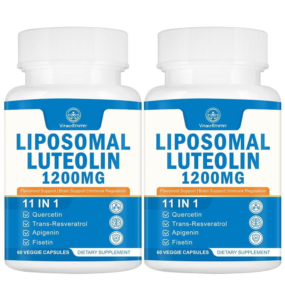 VITACRLLYNMN Liposomal Luteolin 1200mg Supplement - 120 Capsules
