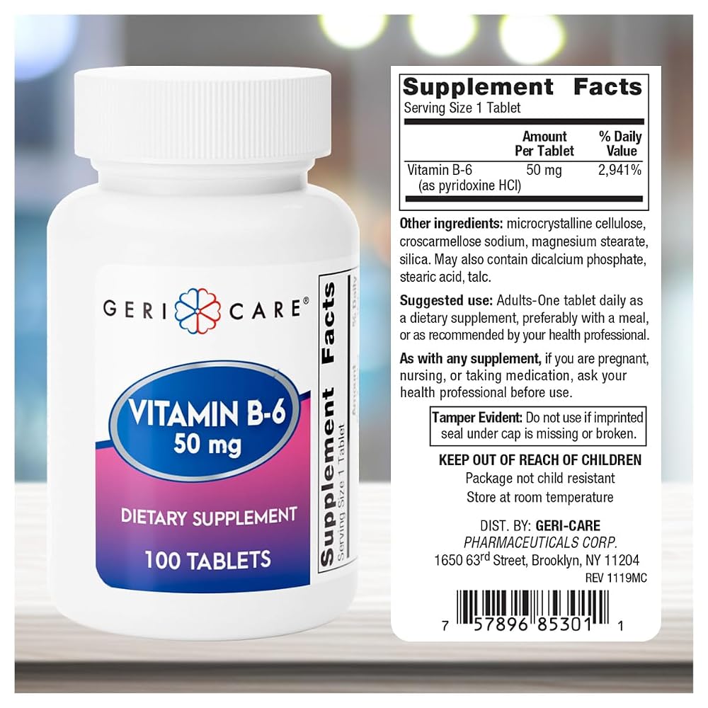 GeriCare Vitamin B Daily Nutritional Support for Healthy Brain
