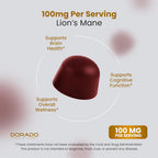 DORADO NUTRITION Lions Mane Mushroom Gummies - 60 Count - image 4