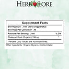 Herb Lore Organic Shatavari Root Extract Tincture - Liquid Shatavari