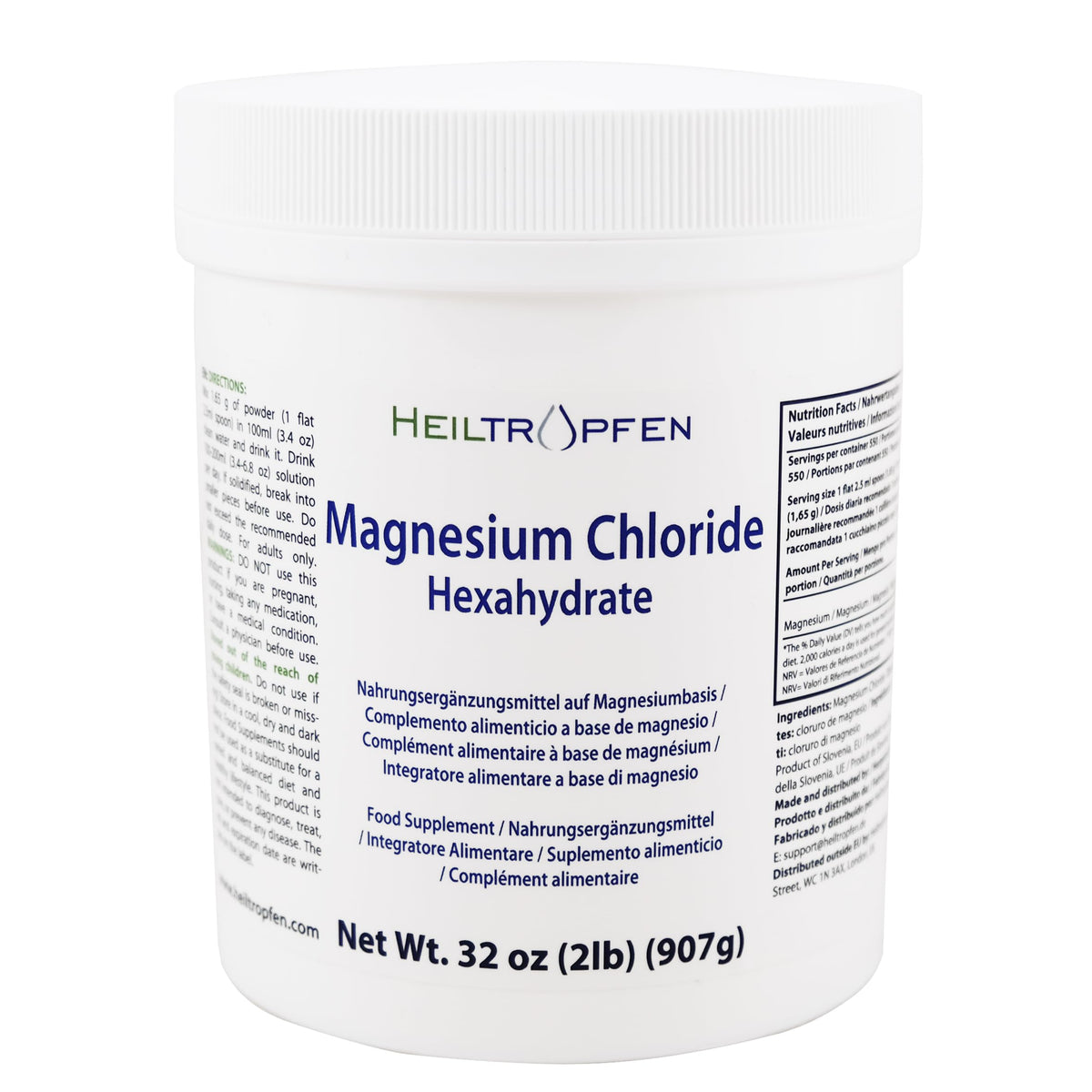 Heiltropfen Magnesium Chloride Hexahydrate Powder - 2 Pounds