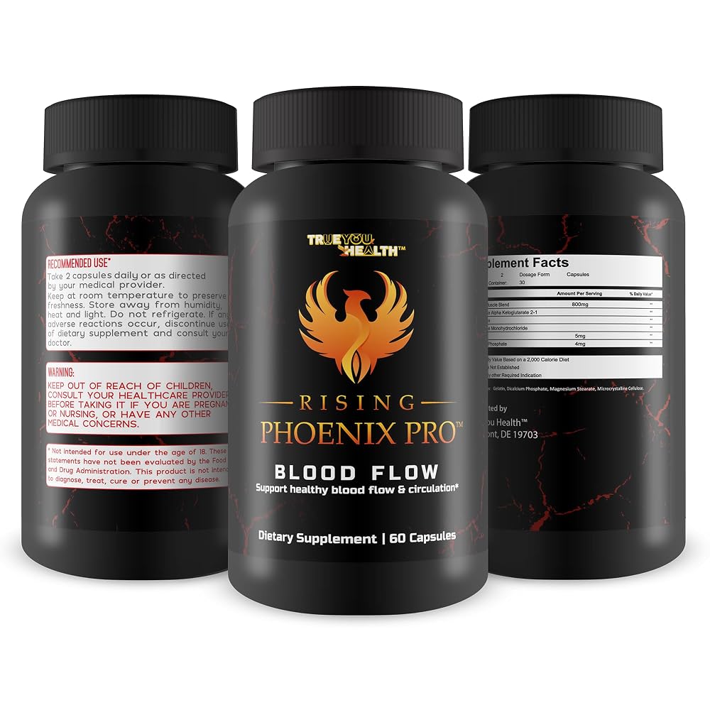 True You Health Rising Phoenix Pro L-Arginine Blood Flow - 60 Capsules - image 4
