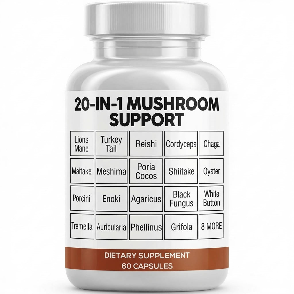 Clean Nutraceuticals Lions Mane 20in1 Mushroom Supplement - 60 Capsules - image 4