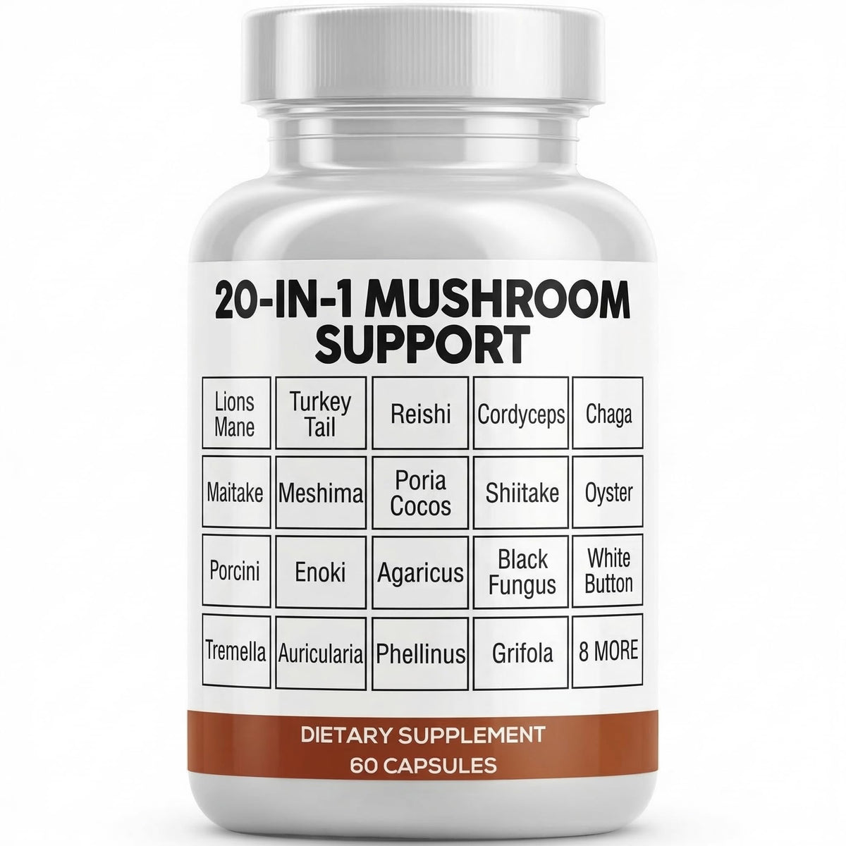 Clean Nutraceuticals Lions Mane 20in1 Mushroom Supplement - 60 Capsules - image 4