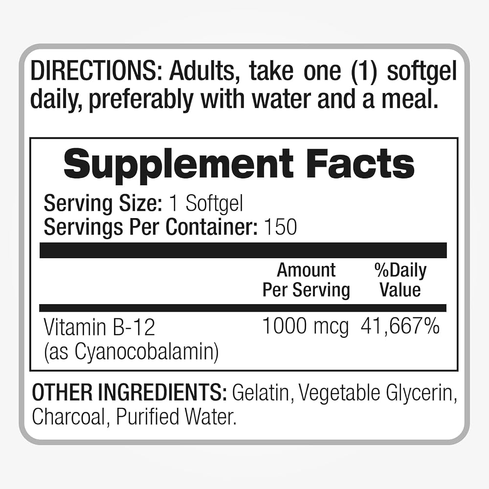 FITO MEDIC'S Vitamin B12 Softgels - 150 Softgels - image 5