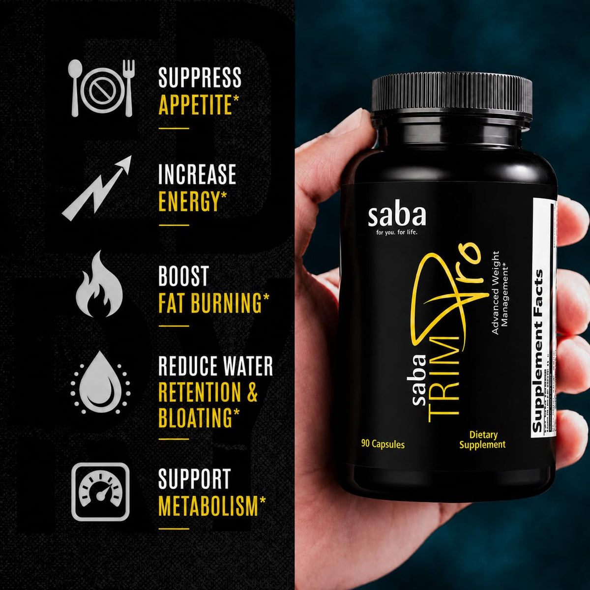 Saba Trim Pro Metabolism & Weight Management Support - 60 Capsules - image 5