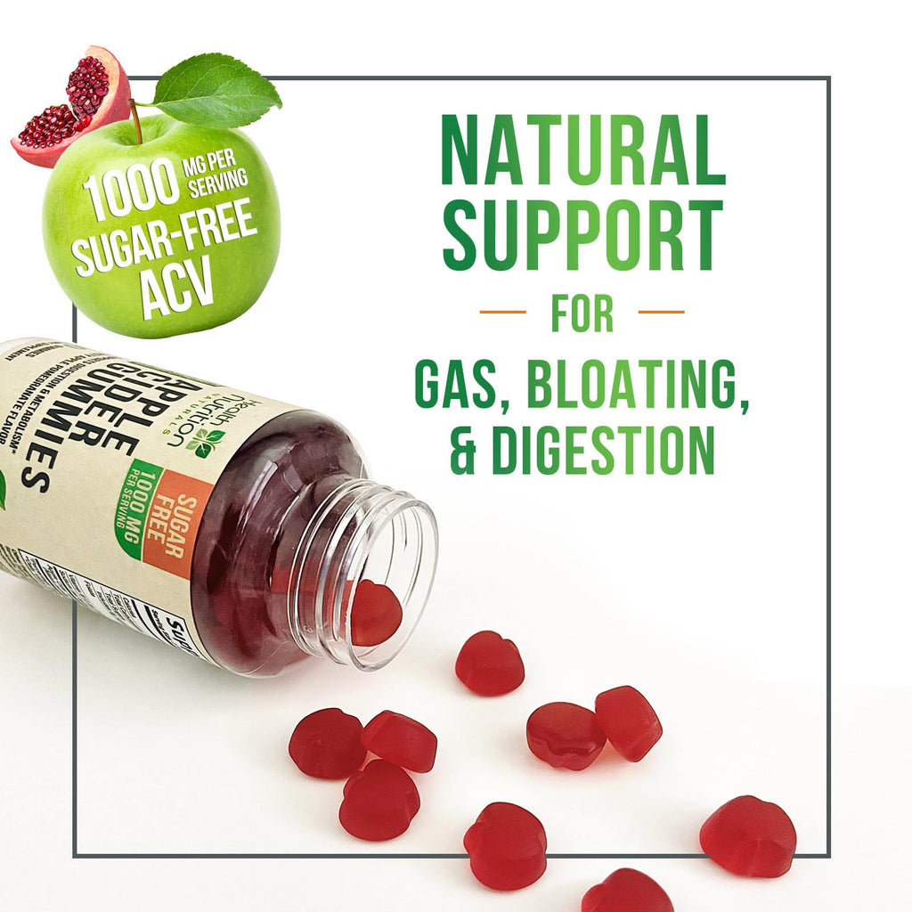 Health Nutrition Naturals Apple Cider Vinegar Gummies Zero Sugar